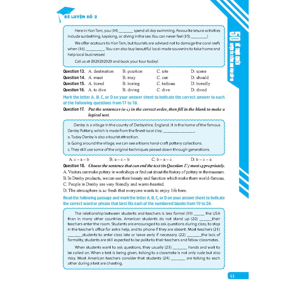 Sách - 50 Đề thực chiến luyện thi Tiếng Anh vào lớp 10 (có đáp án) | BigBuy360 - bigbuy360.vn