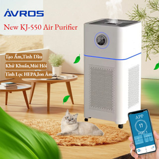 Máy Lọc Không Khí Avros KJ-550 Tạo Ẩm- Khử Khuẩn UV - App Tiếng Việt Thông Minh - Tạo Ion Âm