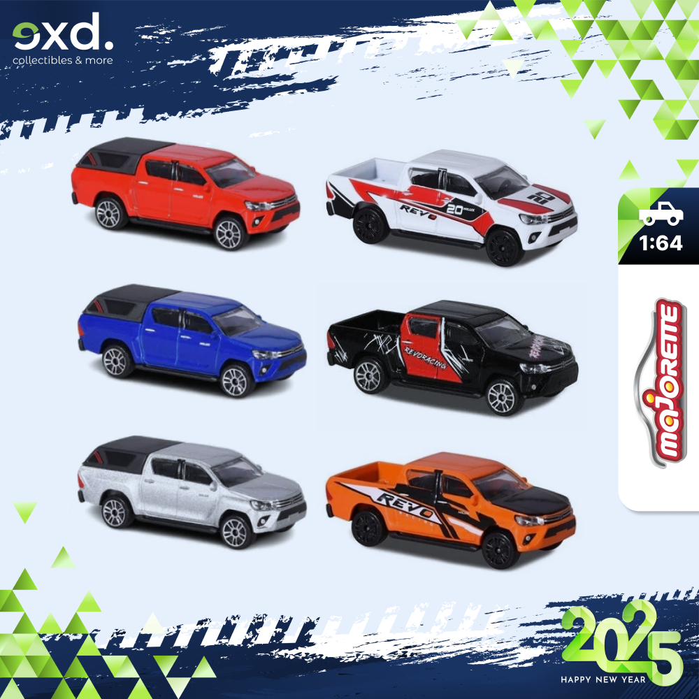 Toyota Hilux Revo 1:64 | MAJORETTE | Pickup Series – Đồ Chơi Bé Trai Xe Diecast Sưu Tầm Mới 100%