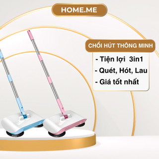 Chổi hút bụi lau nhà [không sử dụng điện], cây hút bụi lau nhà, chổi quét bụi inox xoay 360 độ, dọn dẹp nhà cửa tiện lợi