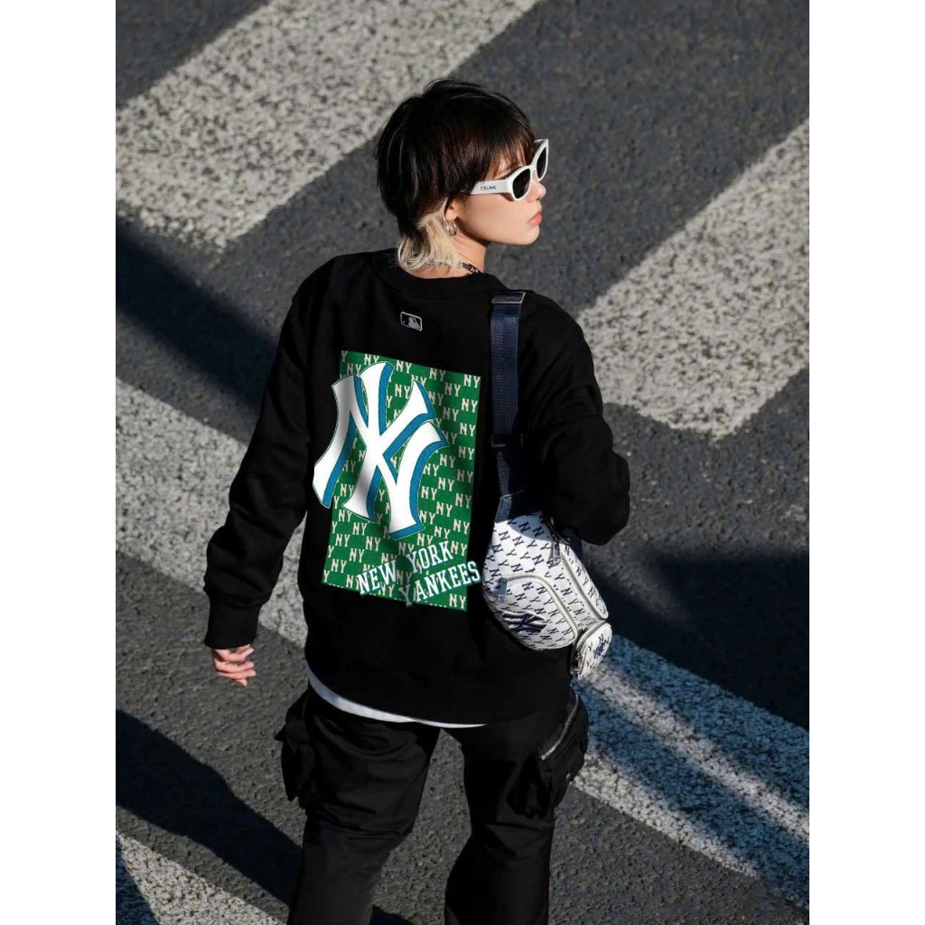[Vải Xịn] Sweater MLB NY Yankees Green Pattern - Mỹ Tú Store