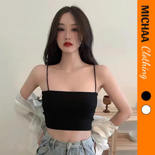 Áo Croptop DÂY SỢI BÚN Thun Gân Nữ Kiểu Ống Ôm Body Sexy Đẹp Màu MICHAA CR18
