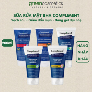 Gel, Sữa Rửa Mặt Thành Phần BHA Compliment Noproblem Giảm Dầu Mụn 200ml