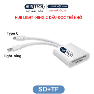 Đầu đọc thẻ nhớ 2 đầu to SD TF 2 IN 1 dành cho điện thoại IPh tương thích với tất cả các thiết bi và máy tính bảng