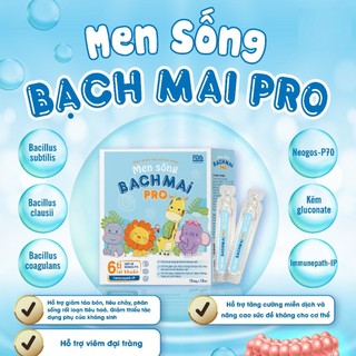 Men sống bạch mai Pro [hộp 15 ống date 2027]