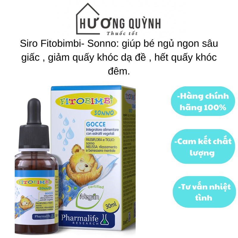 Sonno Fitobimbi - Hỗ trợ cho bé yêu giấc ngủ ngon.