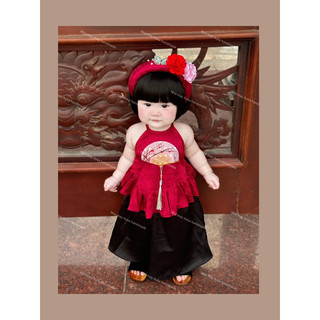 Set Yếm Thị Màu kèm bườm cho bé gái 2025(Nhà may Xuka handmade)