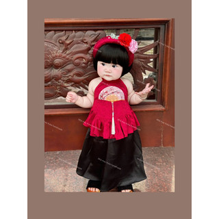Set Yếm Thị Màu kèm bườm cho bé gái 2025(Nhà may Xuka handmade)