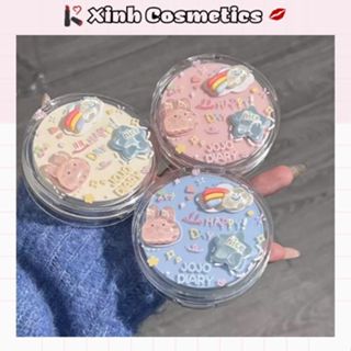  Phấn nước Cushion JOJO DIARY happy day thiết kế xinh xắn có gắn kèm charm kiểm soát dầu dưỡng ẩm tốt 