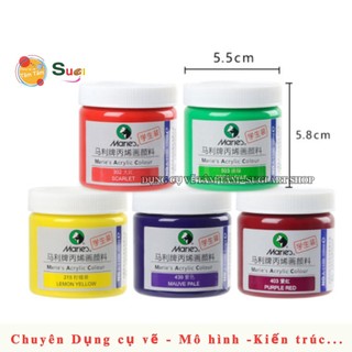 [ Tâm Tâm ] Màu Acrylic Maries, MARIE'S hủ 100ml , màu vẽ lên câvas , gỗ, Vải , mô hình ...