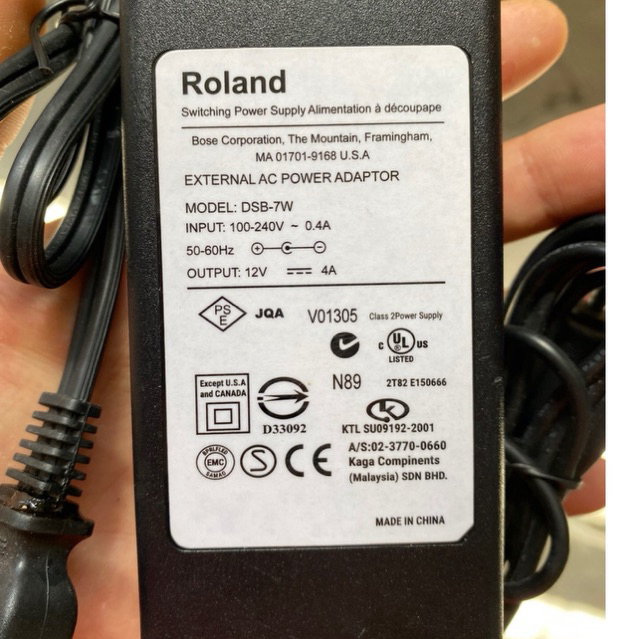Bộ adapter nguồn Roland 12v 4A