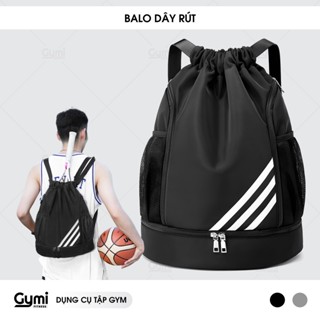 Balo Dây Rút Thể Thao - Ba Lô Chống Nước Có Ngăn Đựng Giày, Chơi Bóng Rổ, Bóng Đá, Tập Gym