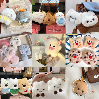 Móc Khóa Thú Nhồi Bông Hoạt Hình Đáng Yêu Capybara, Sói Xám, Cừu Vui Vẻ Treo Ba Lô Cho Cặp Đôi Dễ Thương