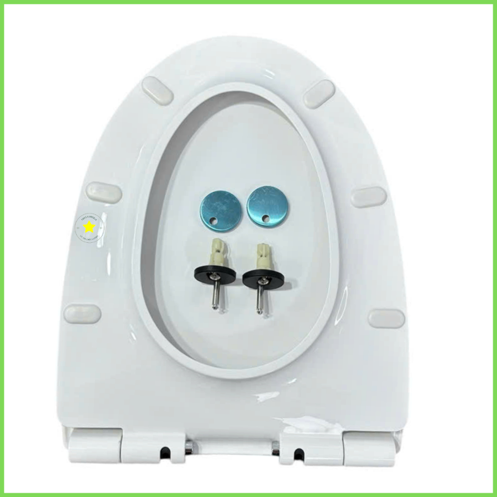 Mã LA.08 Nắp bồn cầu liền khối thiết kế chữ V. Phù hợp cho thương hiệu  TOTO,LINAX, VIGLACERA...