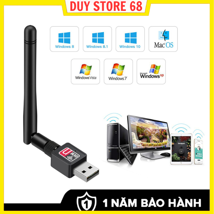 USB Wifi - USB thu Wifi 802.11n Cho Máy Bàn Có Anten -dc2381