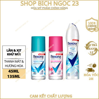  Xịt lăn khử mùi Rexona 72H khô thoáng dành cho nữ 135 45ml 