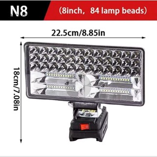 Đèn pha led MAKITA 21V, đèn led dùng pin, công suất 30W, 16 bóng Led, pin chiếu sáng liên tục 7-8h