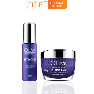  Kem Dưỡng Ban Đêm + Serum Thúc Đẩy Tái Tạo Da Mờ Nếp Nhăn OLAY REGENERIST Chiết Xuất RETINOL 50G + 30ML 