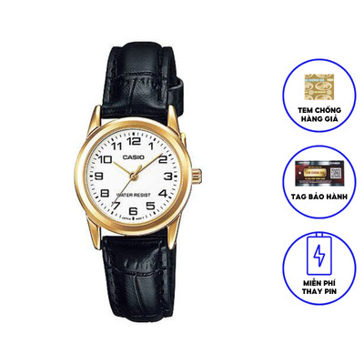 Đồng Hồ Nữ Dây Da Chính Hãng Casio LTP-V001GL-7B