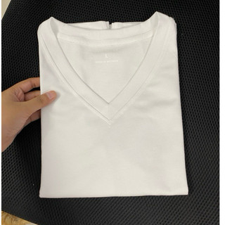 Áo Thun Nữ Cổ Tim Trơn Cotton 2 Chiều Amanecer