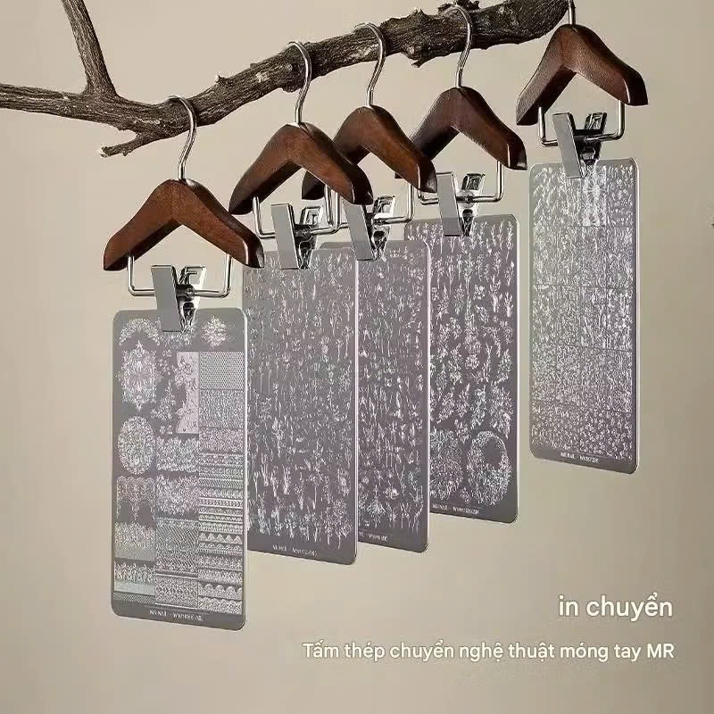 Khuôn in MR Nail họa tiết gấm tấm thép bản to siêu hot (chính hãng MR NAIL)