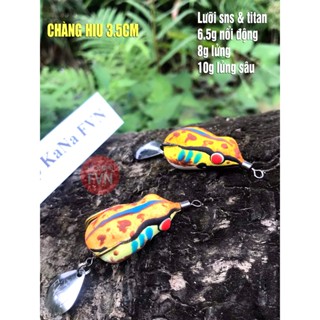   Cực nhạy cá  Nhái hơi Chàng Hiu FVN dài 35mm 3 tầng nước lưỡi SNS và Titan chống vướng tốt 