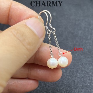 Đinh trơn GBA111, Bạc 925 - (Đinh đầu dẹp - đầu tròn - đầu móc) làm vòng tay, vòng cổ DIY - Charmy