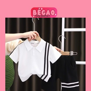 Bộ quần áo bé trai polo thể thao chất cotton 8-20kg  B0019