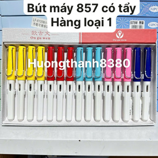 Hộp =15 Bút Máy 857 Có Tẩy Được Mực -Ngòi Kim Tinh Mài Viết Đẹp-Có Sẵn Piston Bơm Mực
