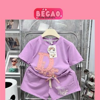 Bộ cộc tay bé gái chất mềm mịn size 18-30kg B0034