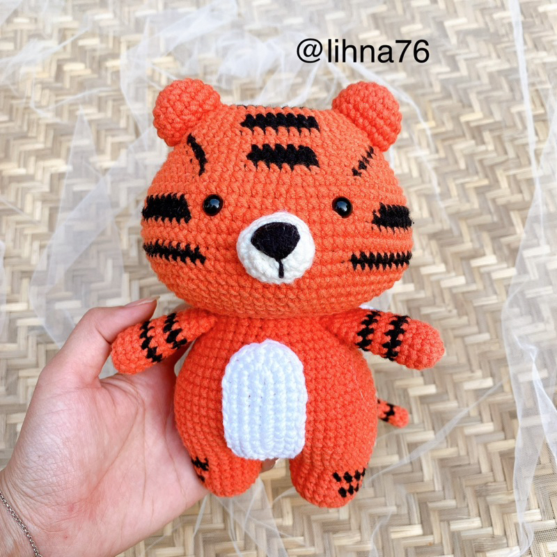 Gấu bông handmade bằng len, gấu bông hình hổ, đồ chơi trẻ em, chú hổ nhồi bông cho bé