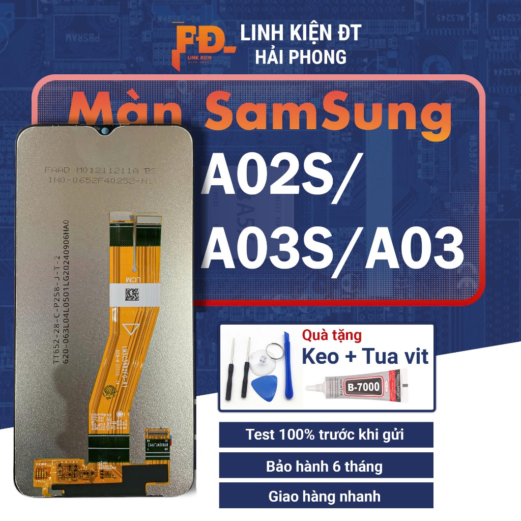 Màn Hình Điện Thoại Samsung A02S / A03S / A03 Chất Lượng Cao, Tặng Kèm Keo + Bộ Sửa Chữa
