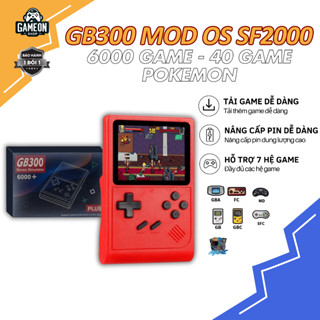 Máy chơi game cầm tay GB300 mod OS SF2000, có thể tải thêm game, sẵn 40 bản Pokemon 6000 game GB / GBA / GBC / MAME / SF