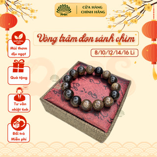 Vòng tay trầm hương đơn sánh chìm đeo tay nam nữ phong thuỷ thu hút may mắn tài lộc bình an