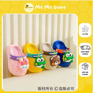 Dép cross cho bé/ sục có lỗ cho bé/ dép tập đi cho bé trai bé gái hình gấu/ khủng long/ thỏ dễ thương