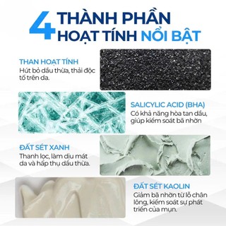 Mặt Nạ Đất Sét Compliment No Problem 80ml chứa AHA, Than Hoạt Tính dành cho mọi loại da