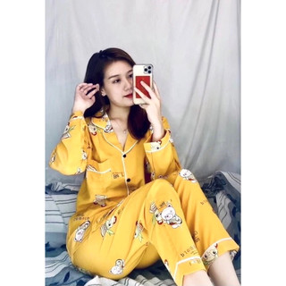 Đồ bộ pijjama lụa mềm mịn mango latin satin chuẩn size 40/60kí