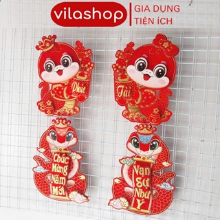 10 Mẫu Decal Trang Trí Tết Vilahome, Decal Trang Trí Dán Kính, Dán Tường Sắc Nét Đa Chiều Tết 2026