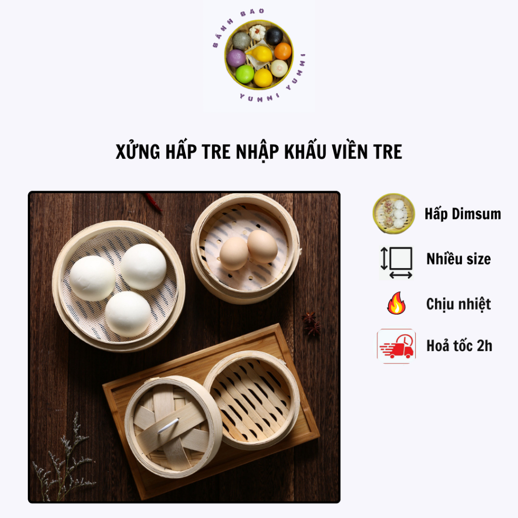 Lồng xửng hấp tre size 30 cm