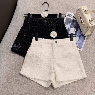  Quần Sóc Dạ Tweed Ánh Nhũ Hàng QC Cạp Cao Khuy Sắt Lên Dáng Siêu Xinh MA244 