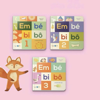 Sách - Em bé bi bô 3 cuốn Bồi cứng - Dành cho bé Bật âm, Tập nói, Bi bô bập bẹ - Lionbooks