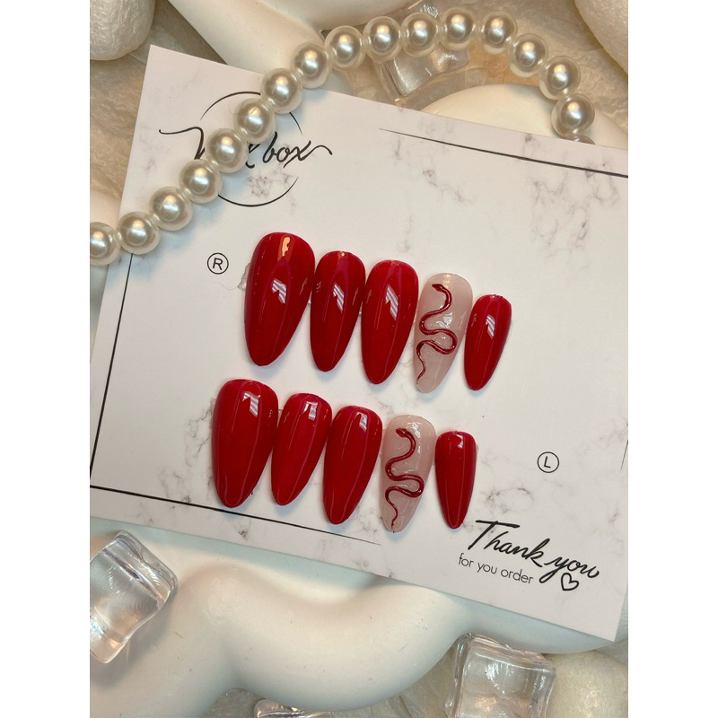 [M221] Nailbox thiết kế rắn đỏ 2025