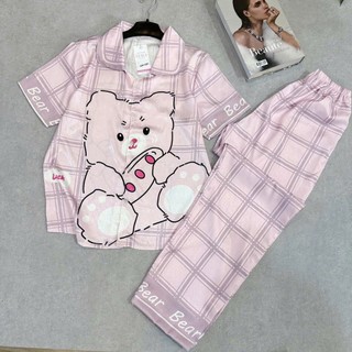 Bộ Pijama lụa xước cao cấp