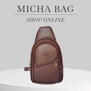 Túi đeo chéo nam, túi đeo vai, túi đeo bụng ,túi da pu hột xoài Minh Châu nhiều ngăn chống nước