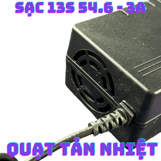 Sạc pin xe điện 13s 48v 54.6v 3a có quạt tản nhiệt đầy tự ngắt
