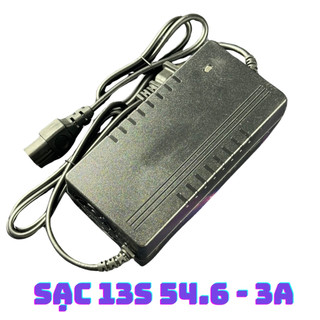 Sạc pin xe điện 13s 48v 54.6v 3a có quạt tản nhiệt đầy tự ngắt