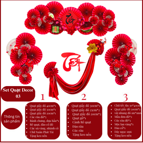 COMBO PHỤ KIỆN TRANG TRÍ DECOR TẾT NGUYÊN ĐÁN