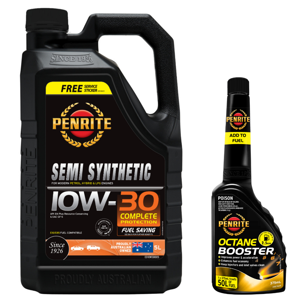 PENRITE - Combo Dầu nhớt động cơ ô tô EVERYDAY SEMI SYNTHETIC 10W30 5L & Phụ Gia Vệ Sinh Hệ Thống Xă