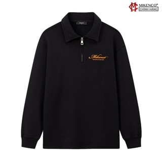 Áo nỉ dài tay unisex MIKENCO Archive Quarter Zip Sweater Black