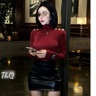 Áo Thun Zip Nữ Dây Xích Phối CÚc ĐỒNg DÁNG Ôm(ẢNH THẬT CHỤP)